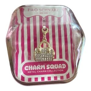 FAO Schwarz Gold and Silver Mini Charm Bag
